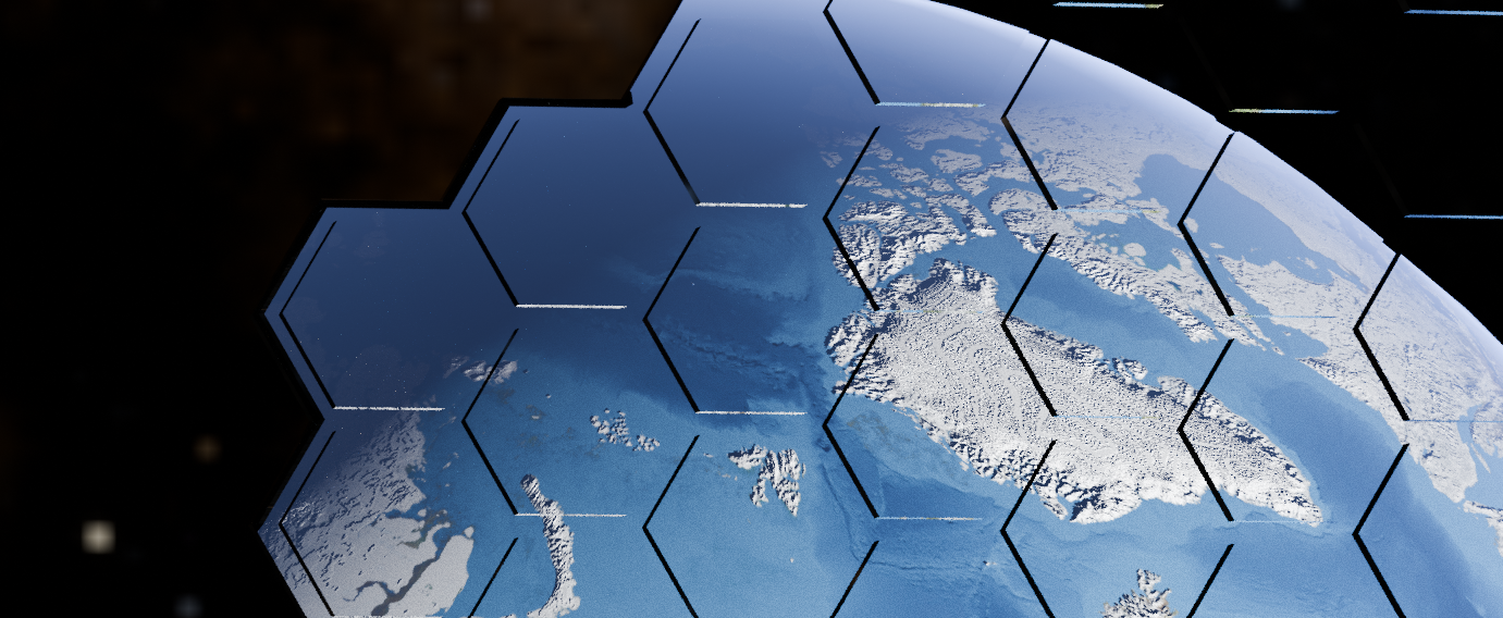 A concept rendering of the solar mirrors